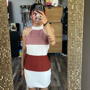White striped dress